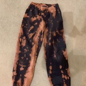 one of a kind tie-dyed brandy melville sweatpants